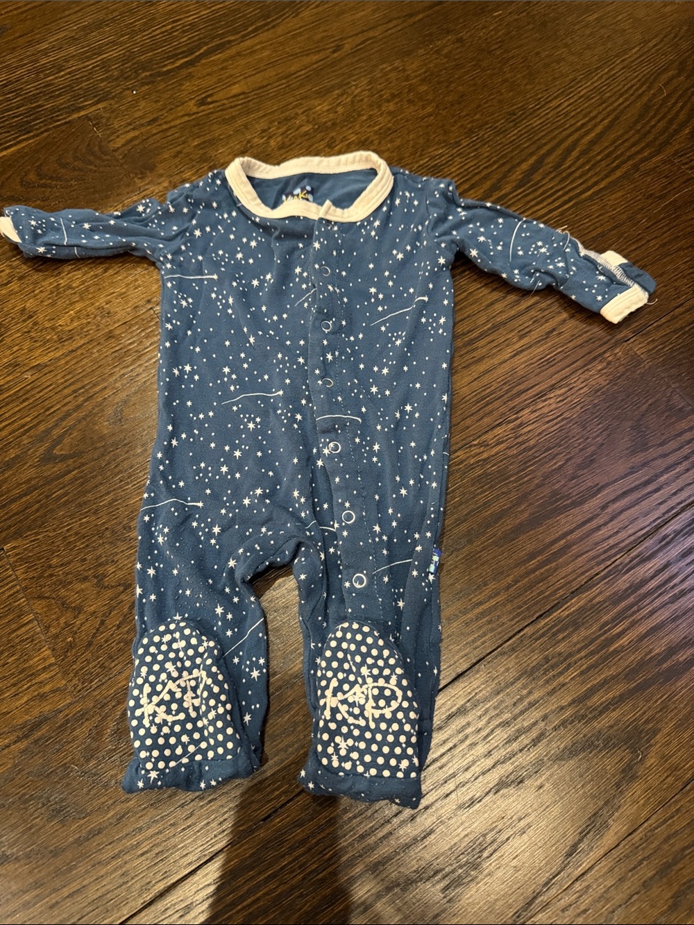 Kickee Pants shooting star Blue Star-Print Kids One-Piece Footed Sleeper